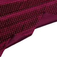 Velours coréen élastique rose estampage à chaud avec strass tissu de velours diamant pour robe femme