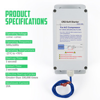 Module d'assistance au démarrage progressif pour compresseur AC 2 fils CRD 110-120VAC 20A avec protection contre les surtensions et les surcharges, en plastique, pour climatiseur de camping-car
