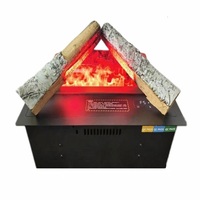 Bûches artificielles en polyrésine faites à la main OEM pour insert de cheminée électrique