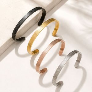 Arabic <b>Engraved</b> for 18K Gold Plated Stainless Steel Women's Casual/Sporty Geometric Gift Jewelry Bracelets <b>Bangles</b> - Product Image 1