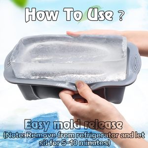 2024 Offre Spéciale 4 pièces réutilisable Silicone grand froid plongeant bain refroidisseurs étoile ronde bloc de glace Cube plateau moule pour congélateur congélation - Product Image 5