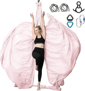 Hamac de <span class=keywords><strong>yoga</strong></span> <span class=keywords><strong>aérien</strong></span>, balançoire d'inversion - <span class=keywords><strong>Matériel</strong></span> en nylon 2,6 m x 8 m, portable et durable - Product Image 1