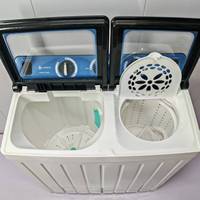 Factory Direct Large Capacity 11kg Semi-Automatic Double Bucket Front-Load Washer Electric Low-Priced