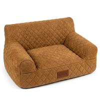 Canapé-lit matelassé de luxe pour animaux de compagnie, lit pour chien ou chat, simple ou double place, mobilier haut de gamme pour animaux, fabricant OEM ODM