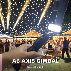 A6 singolo per asse multifunzione Gimbal Selfie Stick con luce di riempimento staccabile CE FCC con stabilizzatore conforme a <span class=keywords><strong>RoHS</strong></span> - Product Image 4