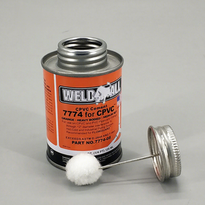 Boîte ronde en fer blanc de 4 oz à prix abordable pour colle PVC, avec couvercle à vis et pinceau, pour usage chimique - Product Image 6