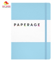 Carnet à couverture souple format A5 imprimé sur mesure avec bande élastique, papier offset et couché