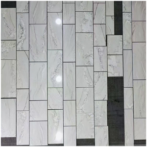 Carreaux <span class=keywords><strong>de</strong></span> quartzite blanc Mont Blanc exotique brésilien poli et taillé sur mesure pour salon, cuisine, hôtels, sols et murs <span class=keywords><strong>de</strong></span> bâtiments - Product Image 4