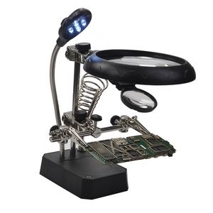 TE800 loupe lumière LED clip auxiliaire USB <span class=keywords><strong>batterie</strong></span> <span class=keywords><strong>rechargeable</strong></span> fer à souder électrique soudure réparation - Product Image 3