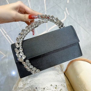 Sacs à main de soirée élégants pour femmes en cuir PU 2026, pochette à chaîne, sacs à main de mariage, poignée en strass scintillant, sacs à main tendance - Product Image 6