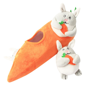 Juego de escondite, juguetes vocales para mascotas, nido de conejo y zanahoria de <span class=keywords><strong>simulaci</strong></span>ón, juguetes interactivos para que los - Product Image 2