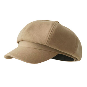 Casquette Gavroche en Daim pour Femme, Béret Octogonal Automne Hiver, Chapeau de <span class=keywords><strong>Peintre</strong></span> Décontracté, Casquette de <span class=keywords><strong>Boulanger</strong></span>, Casquette Bec de Canard, Chapeau d'Extérieur Tendance - Product Image 4