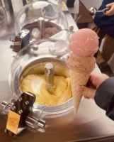 Berdiri lantai GALAXY PRO V2 mil merek CE NSF disetujui Silicon cincin terbaik es krim keras Gelato mesin 2 bak 2 tank Churning