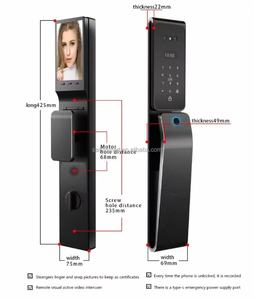 Thiết kế mới ngoài trời không thấm nước cửa an ninh điện tử Khóa vân tay kỹ thuật số thông minh Ổ khóa cửa với máy ảnh - Product Image 6