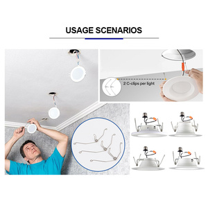 Đèn sửa chữa Clip lõm chiếu sáng mùa xuân kẹp thép không gỉ mô-men xoắn mùa xuân kẹp cho bề mặt gắn Downlight - Product Image 4