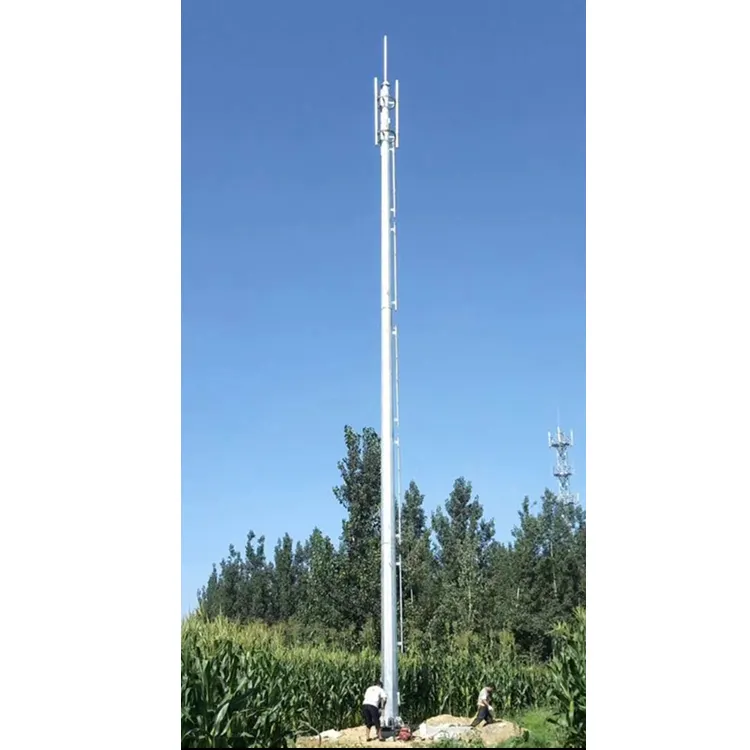 20m 25m 35m 40m 45m 55m 60m 65m 70m 75m 80m Hersteller Kommunikation ausrüstung Rooftop Steel Monopole Lightning Tower