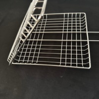 Grille de barbecue en acier inoxydable sur mesure - Grille de cuisson en métal robuste avec poignée pour rôtir la viande, panier de barbecue