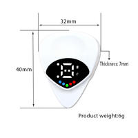Multi-functional 2-in-1Twelve-tone Equal Temperament Guitar Pick with Tuner String Instrument