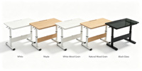 Mitwachsender Schreibtisch für Kinder und Erwachsene mit Kurbel-Höhenverstellung, 8x4cm Stahlrahmen Computertisch 100/120/140cm, Schreibtisch für Home Office