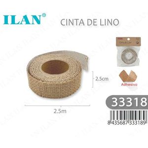 Nastro di lino adesivo Ilan 2,5 m x 2,5 cm per cucito e artigianato - Product Image 1