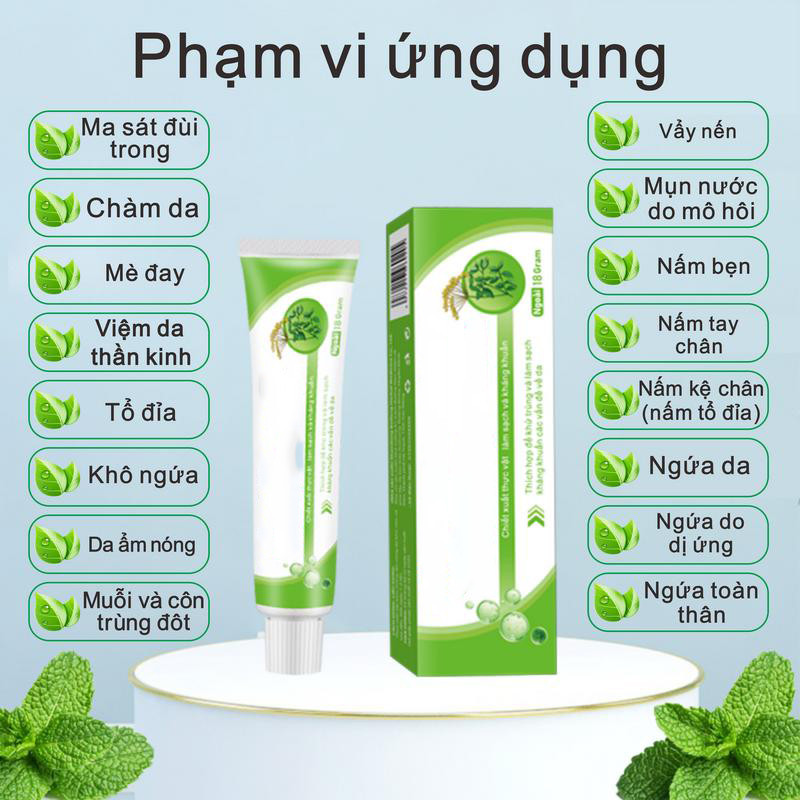 Herbal Antifungal Skin Cream 18g Itching Relief Ointment for Eczema Ringworm & Foot Care