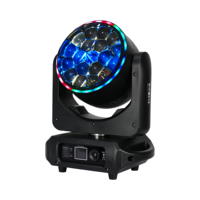 Projecteur de scène Big Bee Eye 19*15W CE ROHS à tête mobile 4-en-1 avec zoom automatique DMX et effet Wash pour mariage, 19 LED Bee Eye mobiles