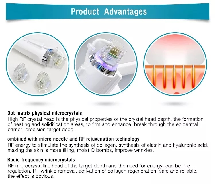 Beauty Salon Equipment Golden Mini RF Micro Needle Facial Machine Skin Repair Wrinkle Removal