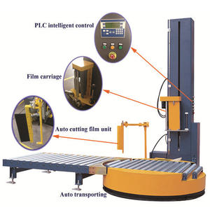 Full Auto Pallet <b>Stretch</b> Wrapping <b>Machine</b> With Roller Conveyor Automatic Wrapping <b>Machine</b> - Product Image 2