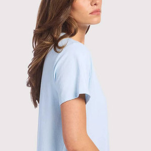 Camiseta de Mujer de Algodón 100% Ecológica, Superventas de Verano, Manga Corta de Alta Calidad, Servicio OEM - Product Image 5