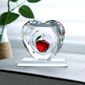 Boule de cristal rouge polie, objets de collection écologiques, presse-papiers décoratif, figurine, cadeau de Noël - Product Image 6