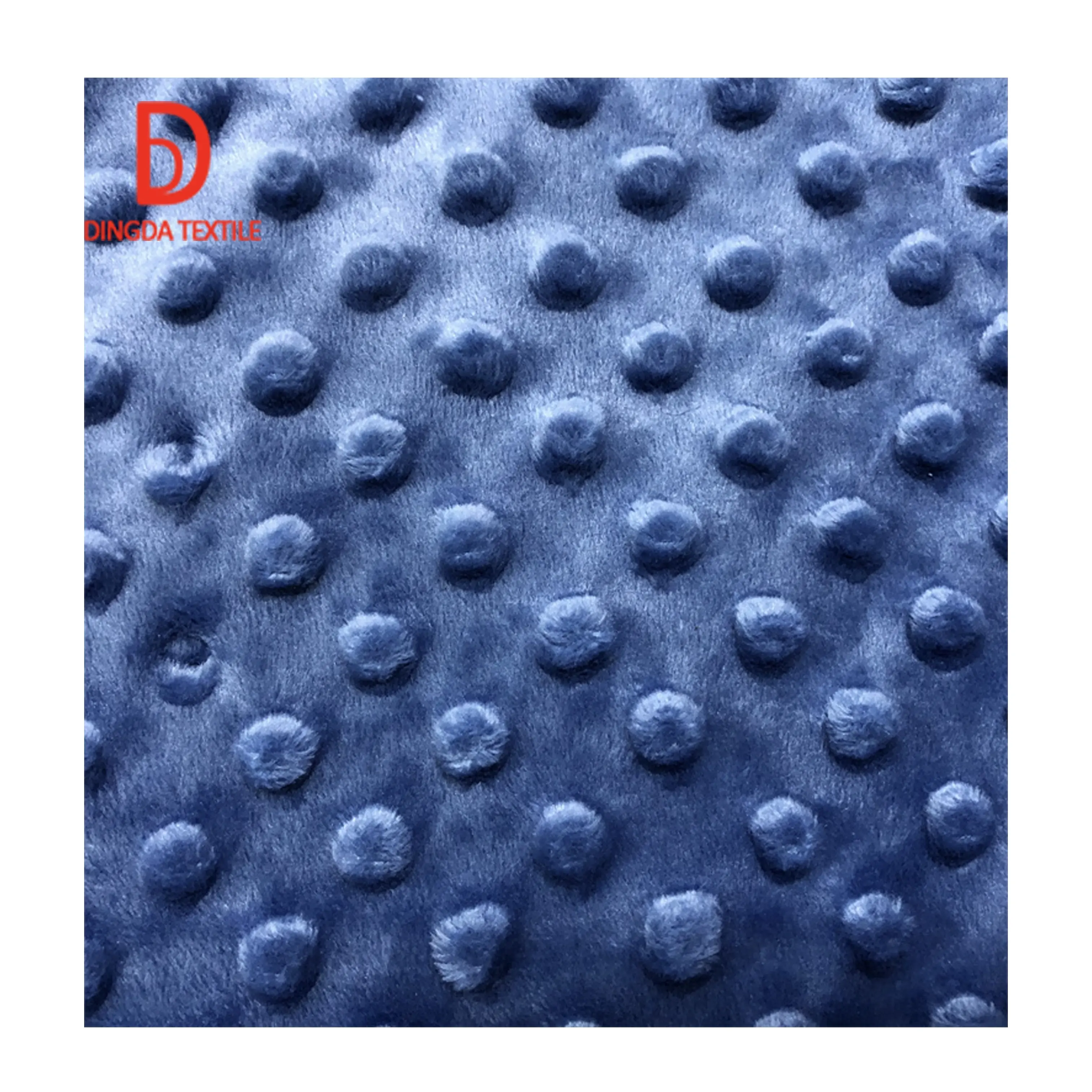Wholesale baby clothing Polka Dot bedding fabric 100% polyester mink blanket fabric