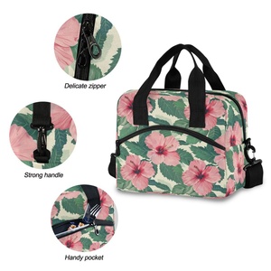 Hawaiian Custom Hau Green Leaves Print Polyester Cooler Bags Thermal Insulated Lunch Cooler Bag 2025 - Product Image 5