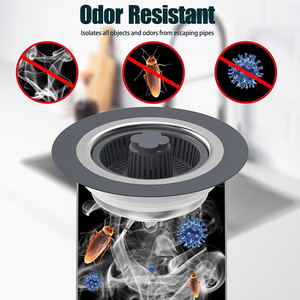 <span class=keywords><strong>SANIPRO</strong></span> Kit de vidange et bouchon de lavabo 3-en-1 amélioré, en acier inoxydable, pour évier de cuisine, drainage rapide - Product Image 3