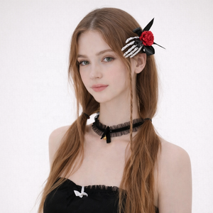 2025 Halloween Rose squelette main pinces à cheveux pour filles Vampire Alligators pour <span class=keywords><strong>femmes</strong></span> dames cheveux accessoires fournisseur chinois - Product Image 5