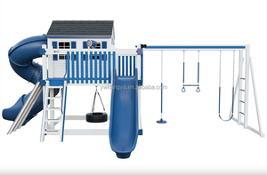 <span class=keywords><strong>Area</strong></span> <span class=keywords><strong>Giochi</strong></span> Esterna Personalizzata di Alta Gamma, Decorazione per Giardino e Cortile, Parco <span class=keywords><strong>Giochi</strong></span> con Scivolo e Altalena in Legno e Plastica, Vendita Diretta dalla Fabbrica - Product Image 2