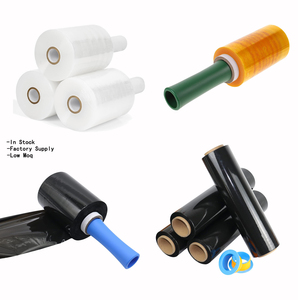 Wholesale Stretch Film Wrapping Roll Stretch Clear <strong>Black</strong> <strong>Wrap</strong> Roll Mini Stretch <strong>Wrap</strong> Film Lldpe Binding <strong>Wrap</strong> With Plastic Handle - Product Image 3