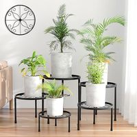 Rak Tanaman Logam Besar Oniya, Rak Tanaman Bertingkat Indoor Outdoor, Tempat Pot Bunga Gantung, Rak Pajangan Taman