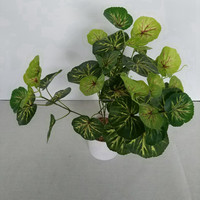 Petit bonsaï artificiel pour centre de table, feuilles de begonias en soie rouge et verte, plantes en pot de 45 cm, décoration de mariage et de maison