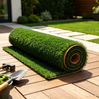Gazon artificiel K3 20 mm, tapis en herbe synthétique anti-UV PE PP, sans remplissage, herbe artificielle pour jardin, cour, balcon, aménagement paysager