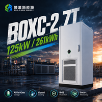 Système de stockage d'énergie commercial et industriel 261 kWh LiFePO4 avec refroidissement liquide IP65 pour extérieur, armoire BESS hybride pour réseau, puissance de crête