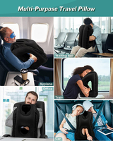 Oreiller de voyage gonflable ultraléger, confortable, avion, train, voiture, oreiller de voyage, oreiller pour enfants, appui-tête pour tous les angles de sommeil