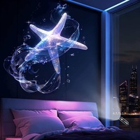Lámpara de Noche LED Creativa con Forma de Luna y Cielo Estrellado, Control Táctil, 3500K, Luz Blanca Cálida, Alimentación USB, ABS, Proyección de Logotipo, Ideal para Dormitorio