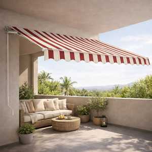 Tenda da Sole a Barra Quadrata Manuale 300x200 cm con Bracci Estensibili Inclinazione 35 Gradi - Product Image 6