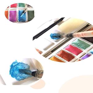 Fournitures d'art de peinture à l'<span class=keywords><strong>aquarelle</strong></span>, outil de qualité professionnelle <span class=keywords><strong>facile</strong></span> à utiliser avec 18 couleurs métalliques, pour débutants et artistes - Product Image 4