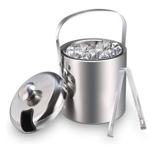 Factory Direct 304 Stainless Steel Champagne Ice Bucket Outdoor Party Large 3L Metal Beer Whisky <b>Wine</b> Ice Bucket with Lid - Product Image 1