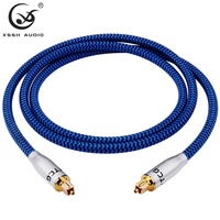 Fil d'amplificateur YIVO XSSH 5.1 fibre numérique SPDIF Toslink câble Audio optique en cuivre pur fiche plaquée or pour fil de haut-parleur