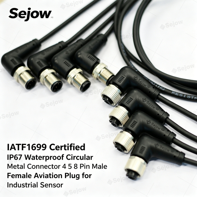Custom IP67 M5 M8 M12 Outdoor 2 3 4 5 8 Pin Waterproof Connector Cable