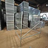 Échafaudage mobile en H, revêtement poudré, vente chaude, OEM pour travaux de plâtrage et de construction