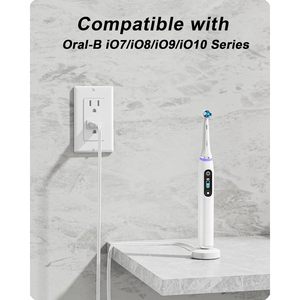Chargeur magnétique <span class=keywords><strong>Oral</strong></span>-<span class=keywords><strong>B</strong></span> <span class=keywords><strong>iO</strong></span> Series 10W blanc, base de charge de remplacement pour brosse à dents électrique <span class=keywords><strong>7</strong></span> 8 9 10 - Product Image 2