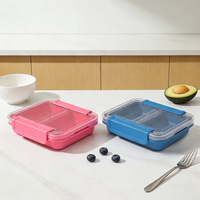 Boîte à lunch moderne et tendance, grande capacité, réutilisable, écologique, durable, étanche, de qualité alimentaire, nouvelle palette de couleurs, en vente chaude